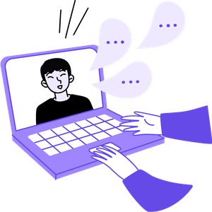 Professional consultation illustration showing a representative ready to help with cloud backup setup