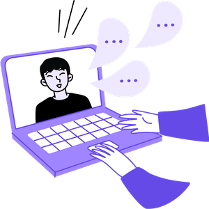 Professional consultation illustration showing a representative ready to help with cloud backup setup